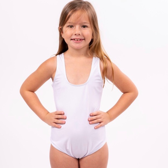 SUMMER 🥶SALE 
Kids Red Swimsuit"Birthday Squad" In Gold Glitter - Picture 2 of 3